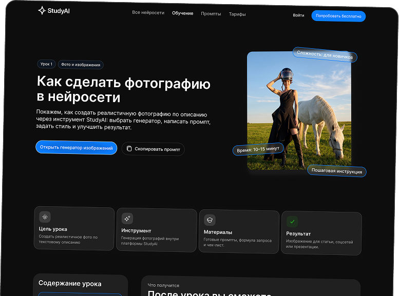 Начните обучение