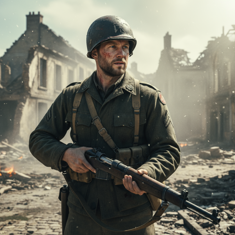 Сгенерировать фото или селфи в стиле фильма "Спасти рядового Райана"