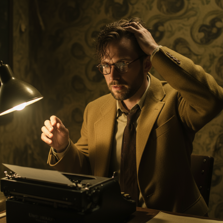 Сгенерировать фото или селфи в стиле фильма "Бартон Финк"