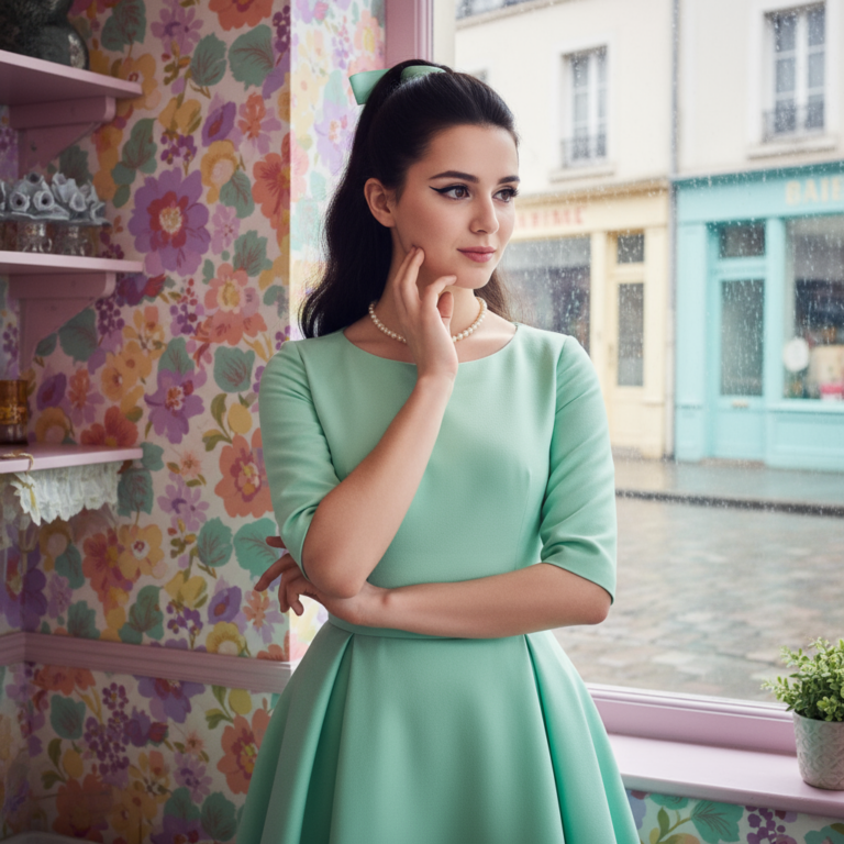 Сгенерировать фото или селфи в стиле фильма "Шербурские зонтики"