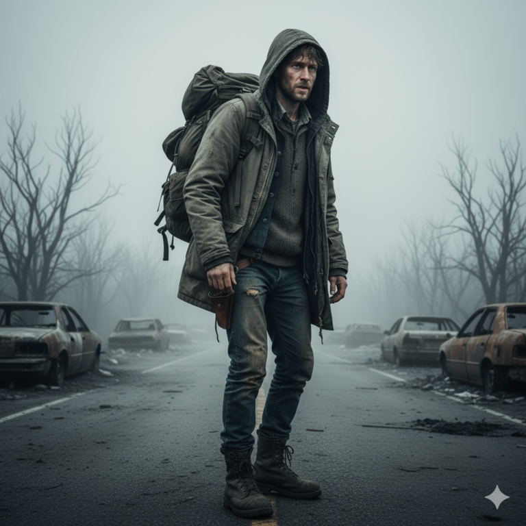 Сгенерировать фото или селфи в стиле фильма "Дорога"