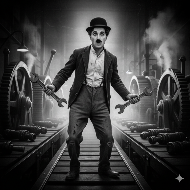 Сгенерировать фото или селфи в стиле фильма "Новые времена"