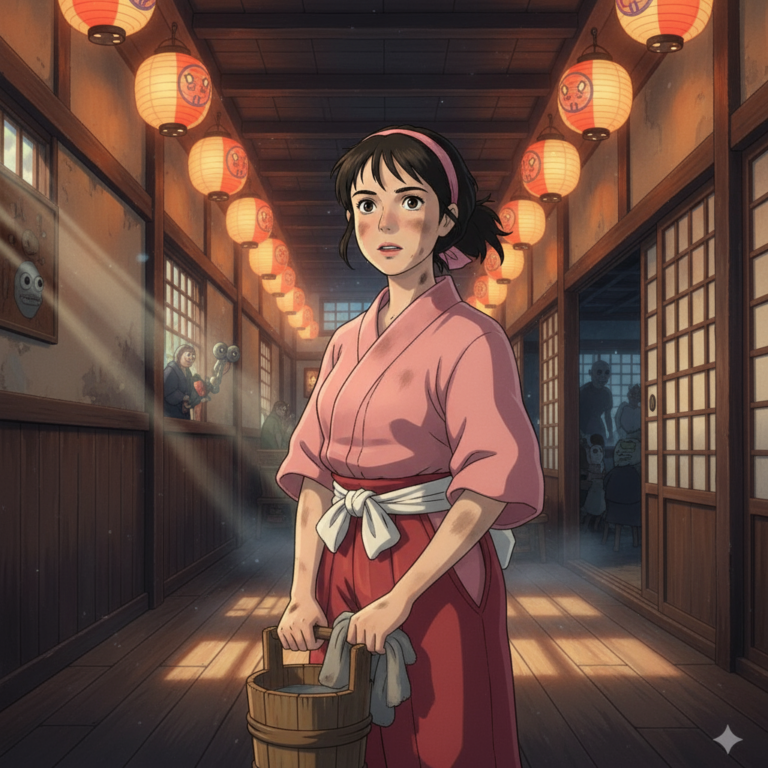 Сгенерировать фото или селфи в стиле фильма "Унесённые призраками"