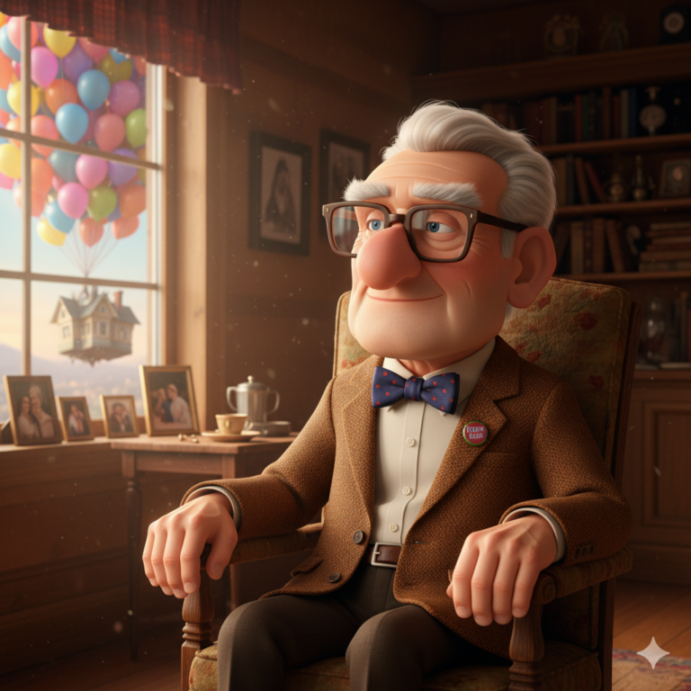 Сгенерировать фото или селфи в стиле фильма "Вверх"