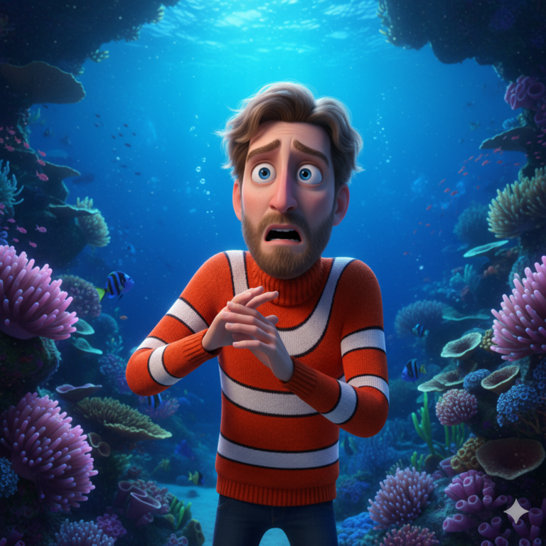 Сгенерировать фото или селфи в стиле фильма "В поисках Немо"