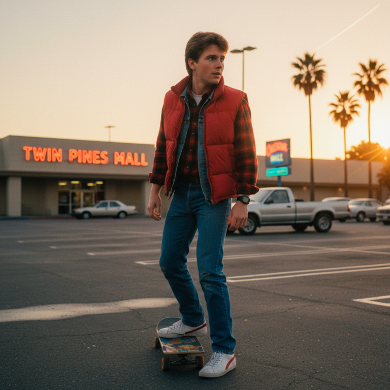 Сгенерировать фото или селфи в стиле фильма "Назад в будущее"