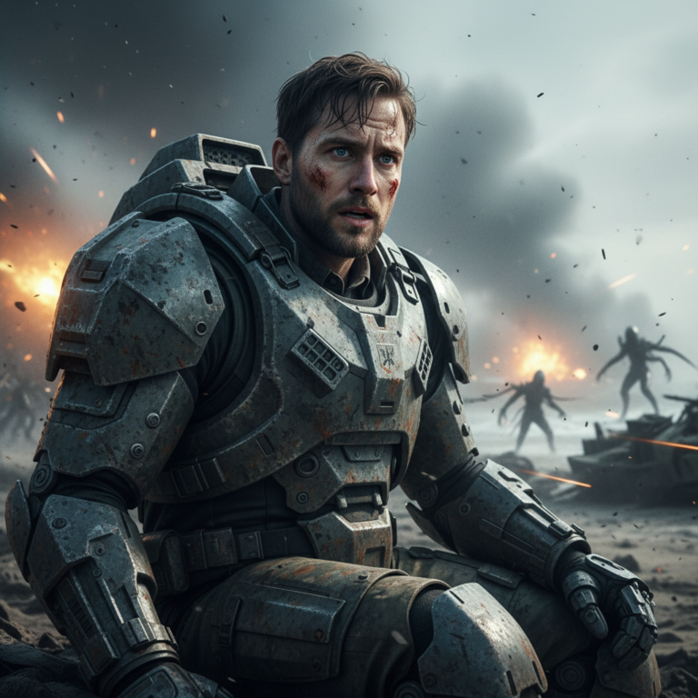 Сгенерировать фото или селфи в стиле фильма "Грань будущего"