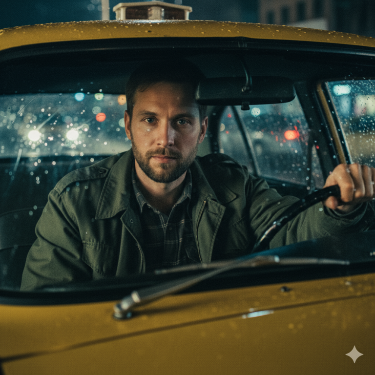 Сгенерировать фото или селфи в стиле фильма "Таксист"