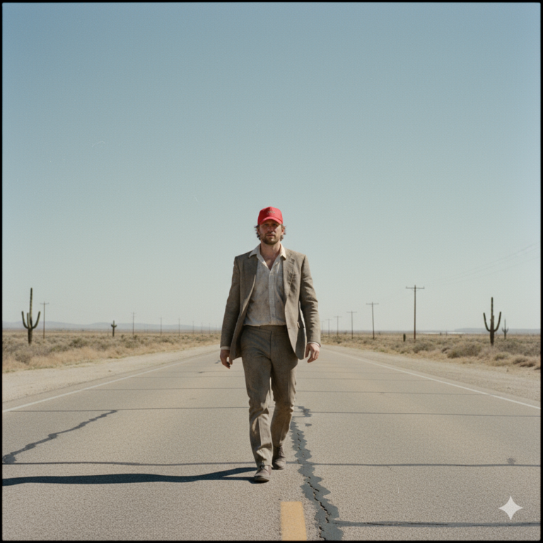 Сгенерировать фото или селфи в стиле фильма "Париж, Техас"