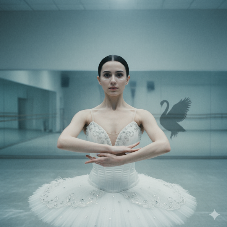 Сгенерировать фото или селфи в стиле фильма "Чёрный лебедь"