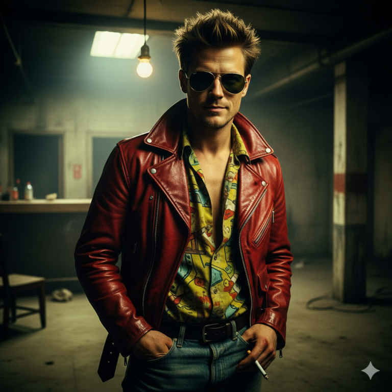 Сгенерировать фото или селфи в стиле фильма "Бойцовский клуб"