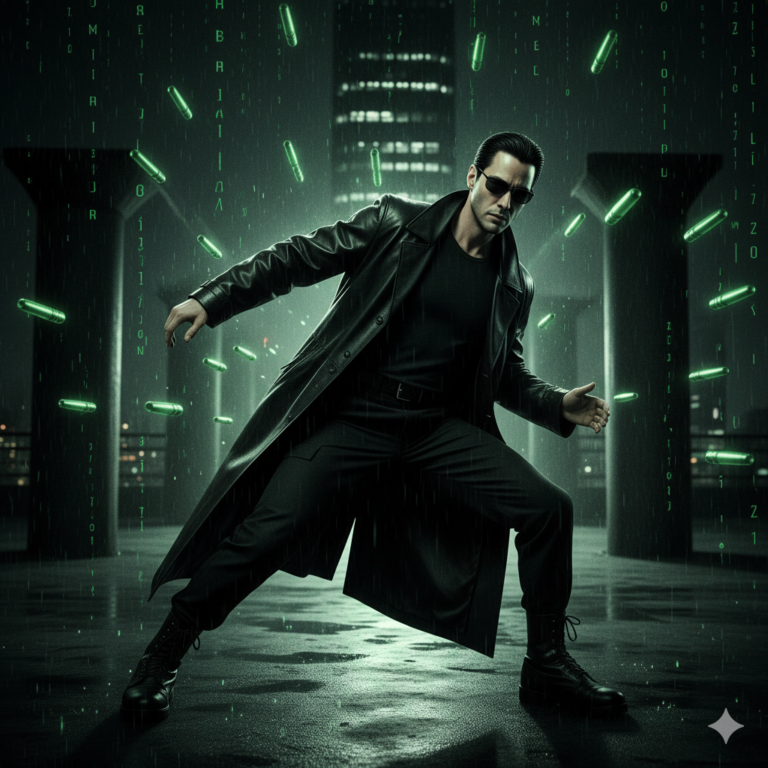 Сгенерировать фото или селфи в стиле фильма "Матрица"