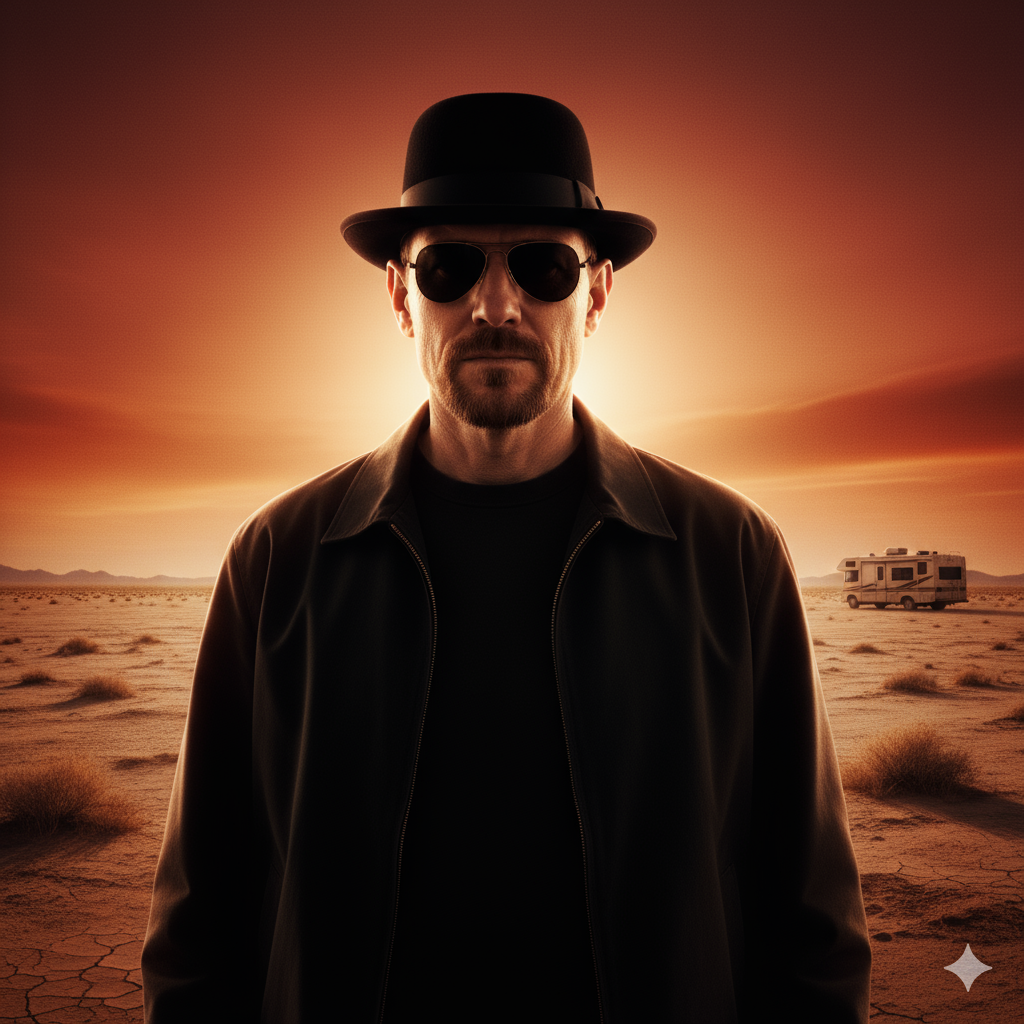 Сгенерировать фото или селфи в стиле сериала «Во все тяжкие»