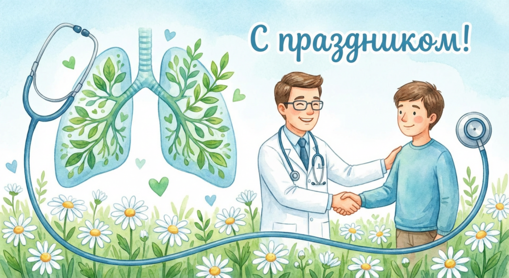 Создать открытку-картинку с поздравлением на Всемирный день борьбы с туберкулезом с помощью нейросети