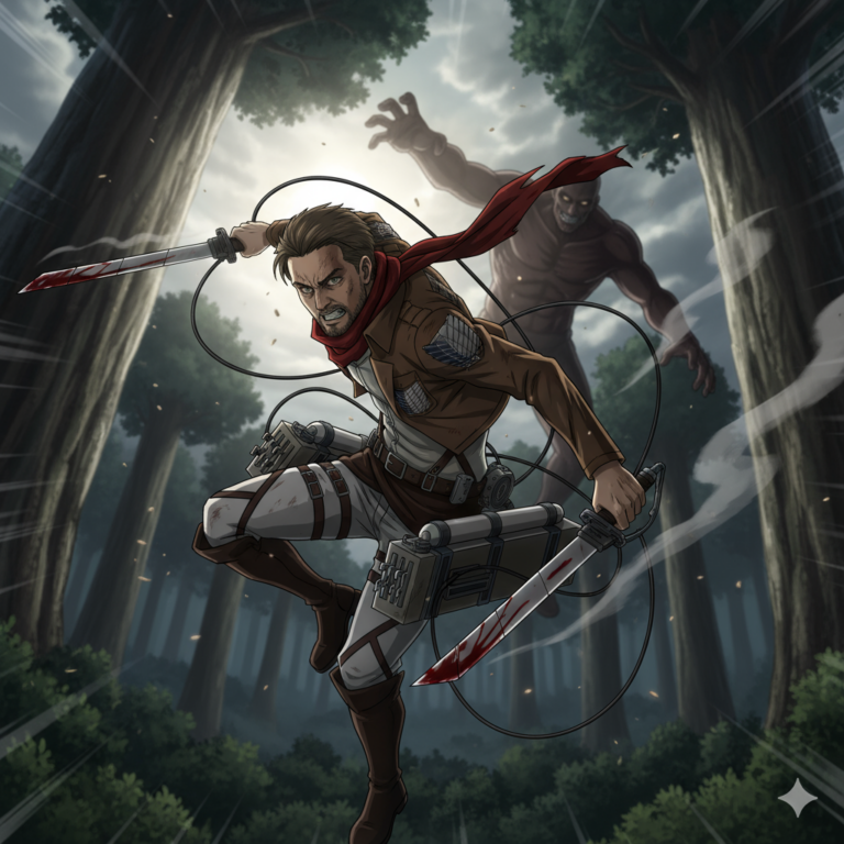 Сгенерировать фото или селфи в стиле персонажа "Атака титанов"