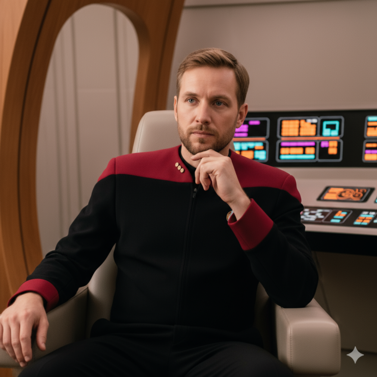 Сгенерировать фото или селфи в стиле сериала "Звёздный путь: Следующее поколение"