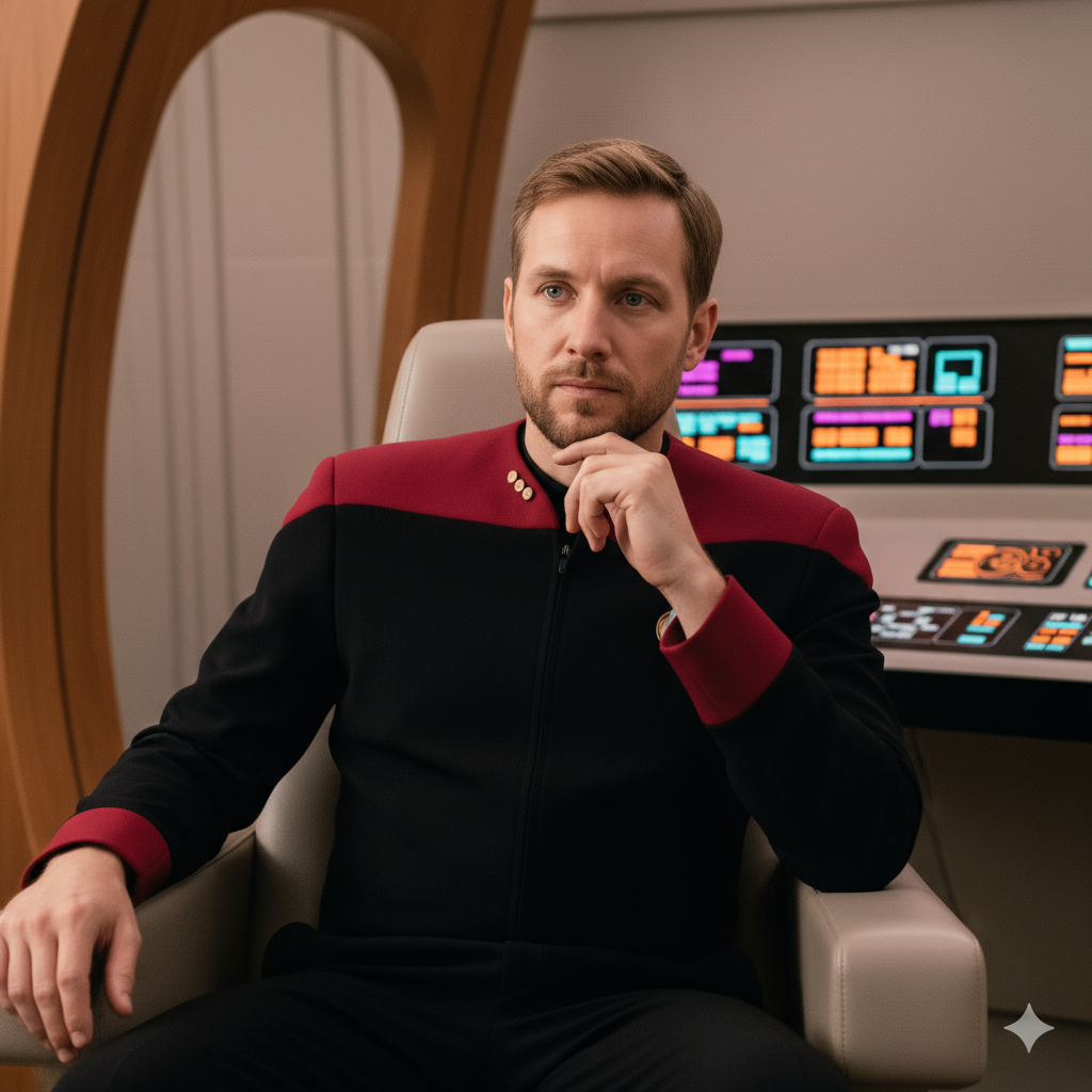 Сгенерировать фото или селфи в стиле сериала «Звёздный путь: Следующее поколение»