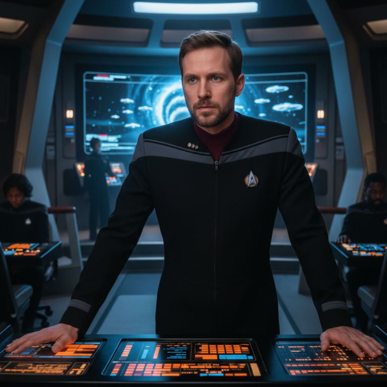 Сгенерировать фото или селфи в стиле сериала "Звёздный путь: Глубокий космос 9"