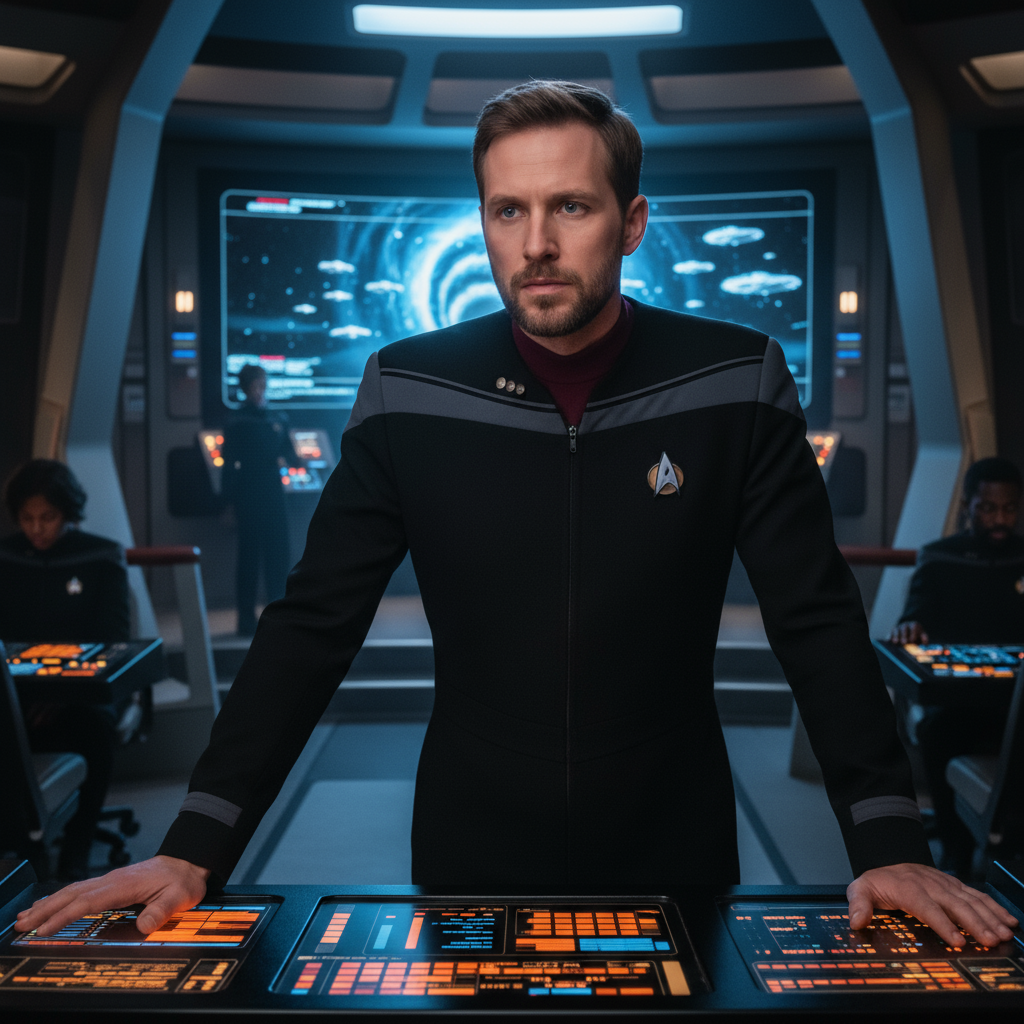 Сгенерировать фото или селфи в стиле сериала «Звёздный путь: Глубокий космос 9»