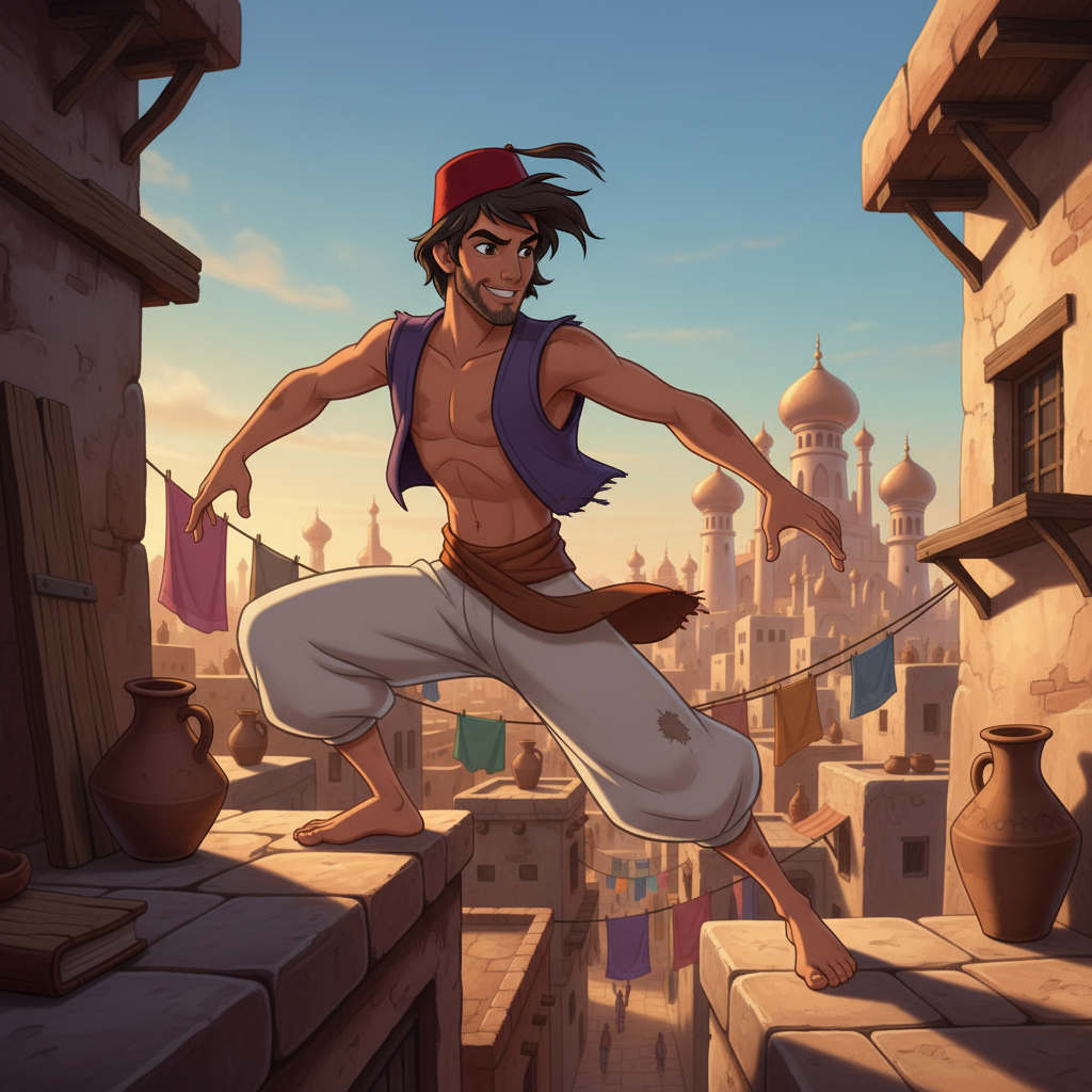 Сгенерировать фото или селфи в стиле персонажа «Аладдин»