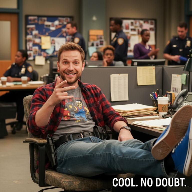 Сгенерировать фото или селфи в стиле сериала "Бруклин 9-9"