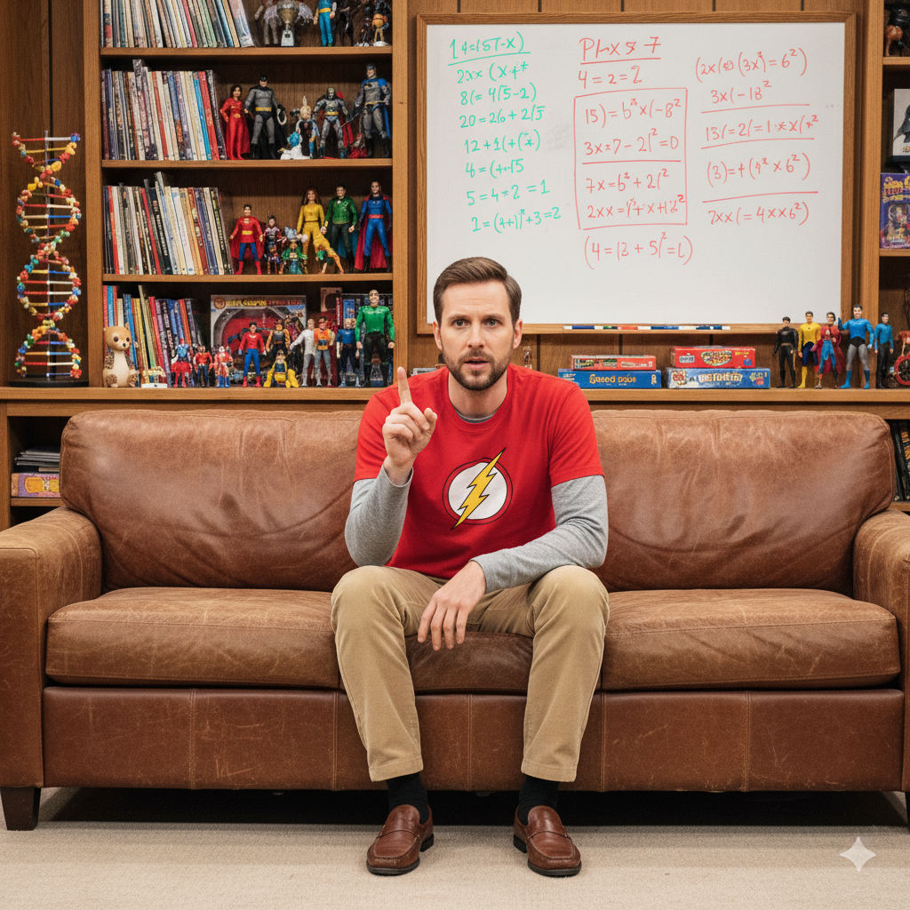 Сгенерировать фото или селфи в стиле сериала "Теория Большого взрыва"