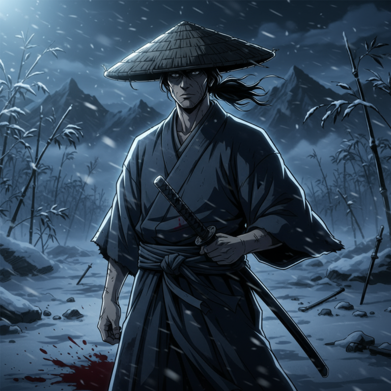 Сгенерировать фото или селфи в стиле персонажа "Голубоглазый самурай"