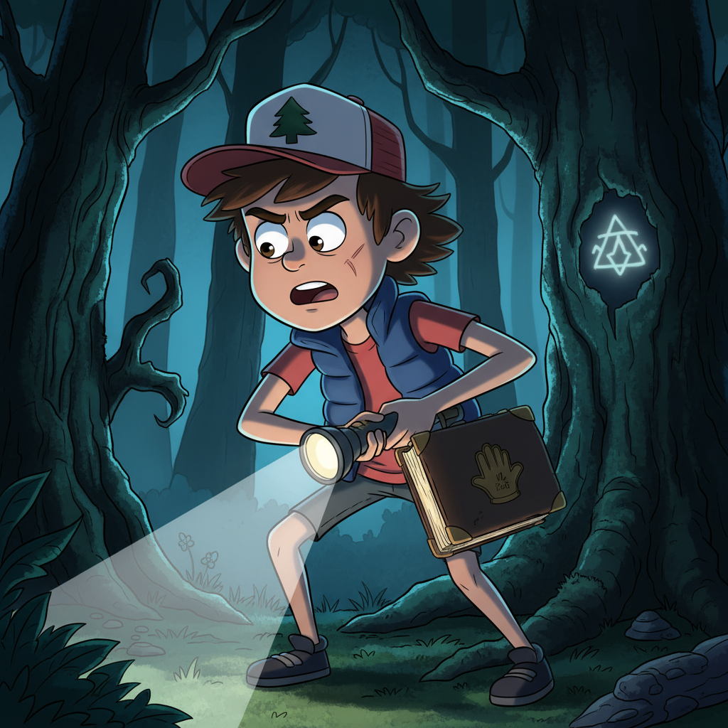 Сгенерировать фото или селфи в стиле персонажа «Гравити Фолз»