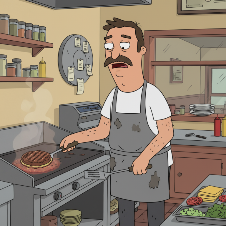 Сгенерировать фото или селфи в стиле сериала "Закусочная Боба"