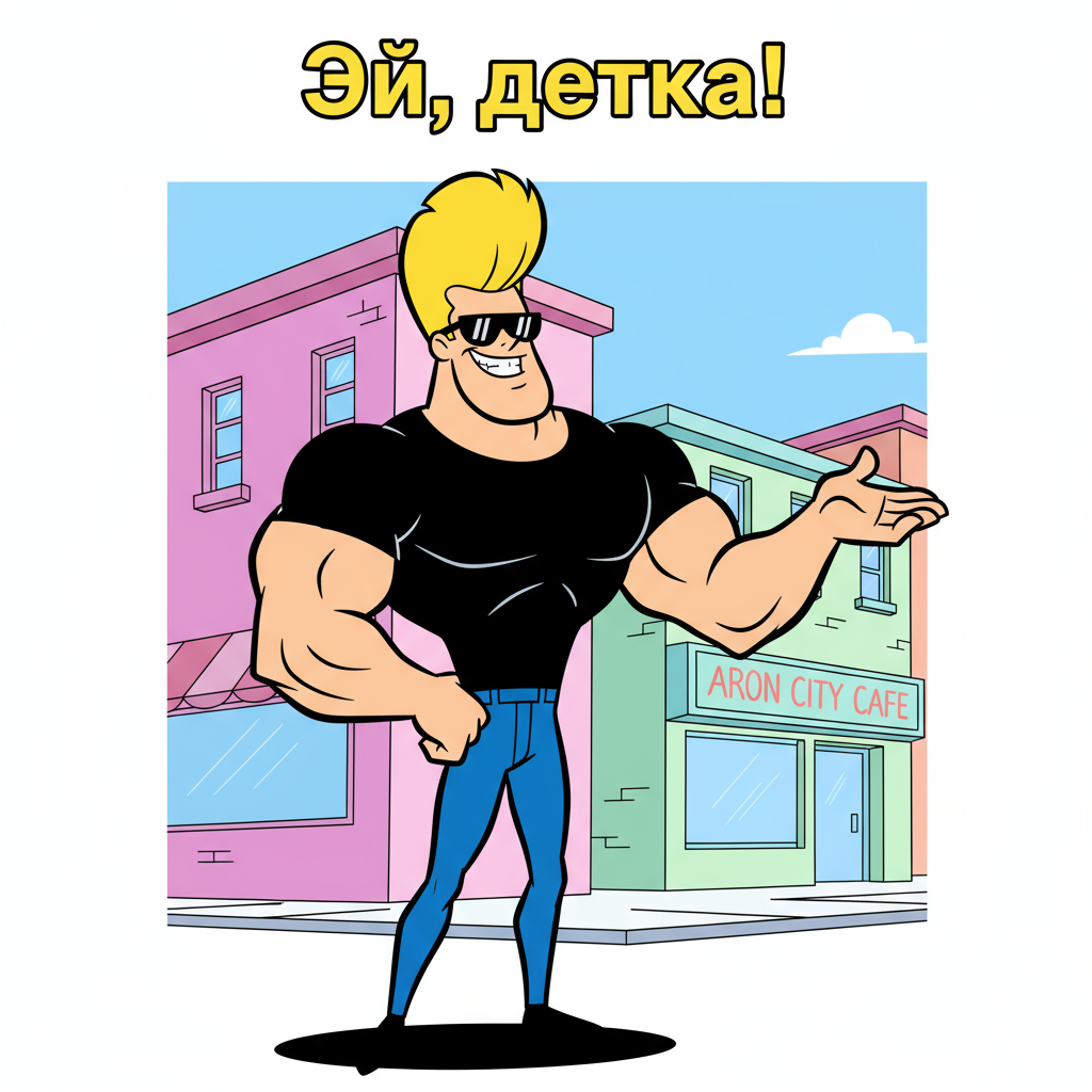 Сгенерировать фото или селфи в стиле персонажа "Джонни Браво"