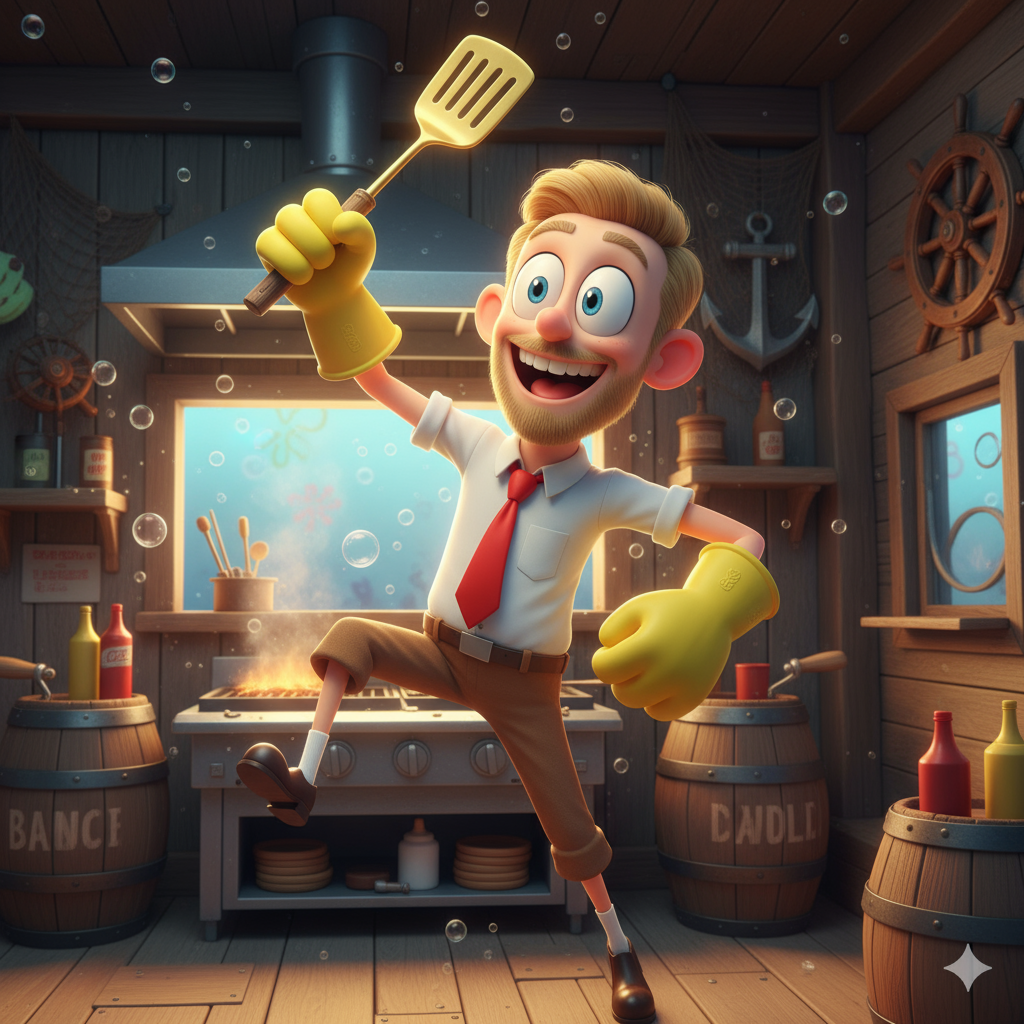 Сгенерировать фото или селфи в стиле сериала «Губка Боб Квадратные Штаны»