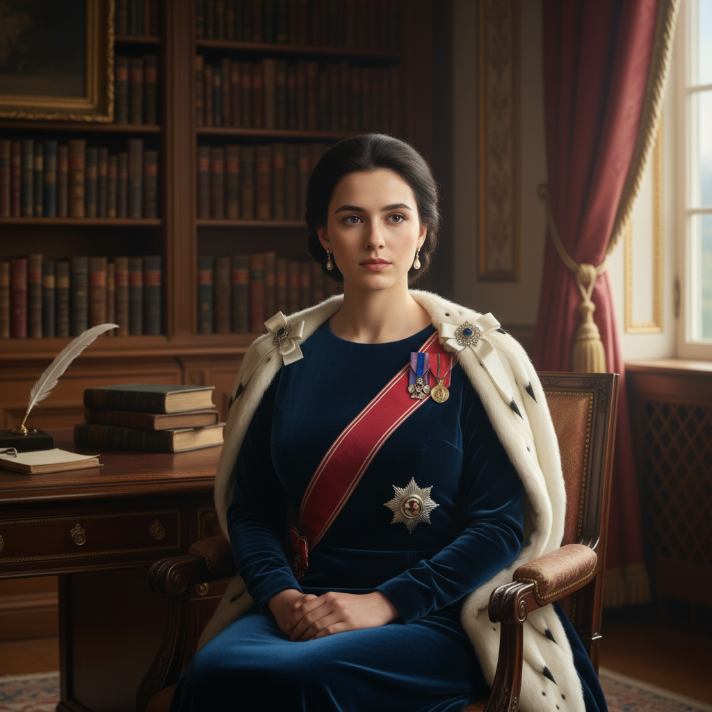 Сгенерировать фото или селфи в стиле сериала «Корона»