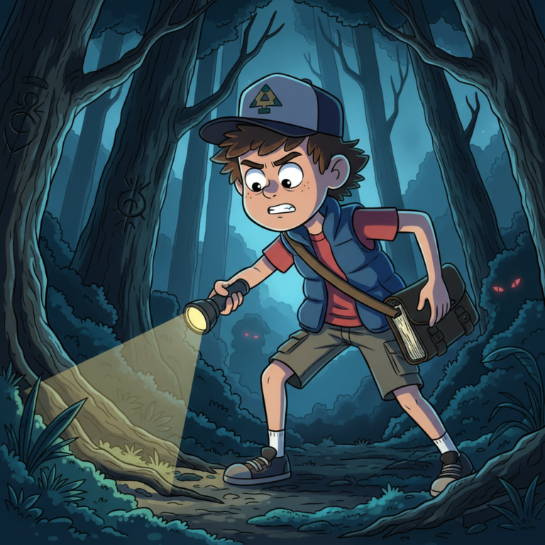 Сгенерировать фото или селфи в стиле сериала "Гравити Фолз"