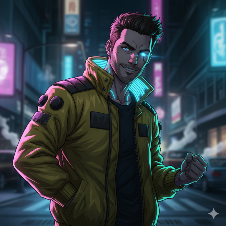 Сгенерировать фото или селфи в стиле персонажа "Киберпанк: Бегущие по краю"
