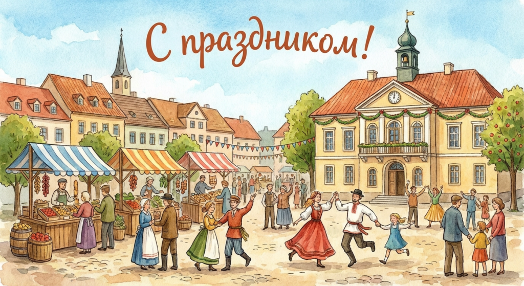 Создать открытку-картинку с поздравлением на День местного самоуправления с помощью нейросети