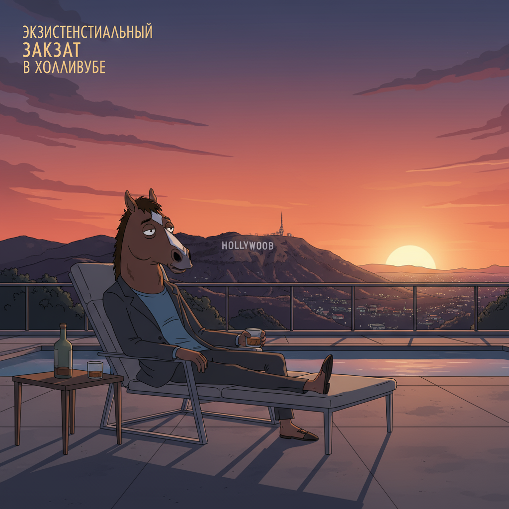 Сгенерировать фото или селфи в стиле персонажа "Конь БоДжек"