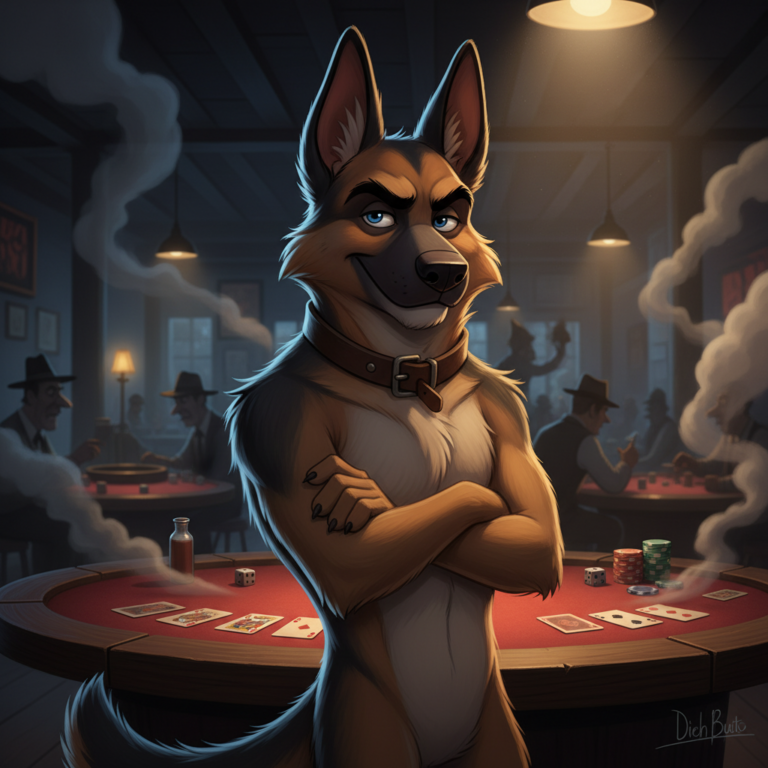 Сгенерировать фото или селфи в стиле персонажа "Все псы попадают в рай"