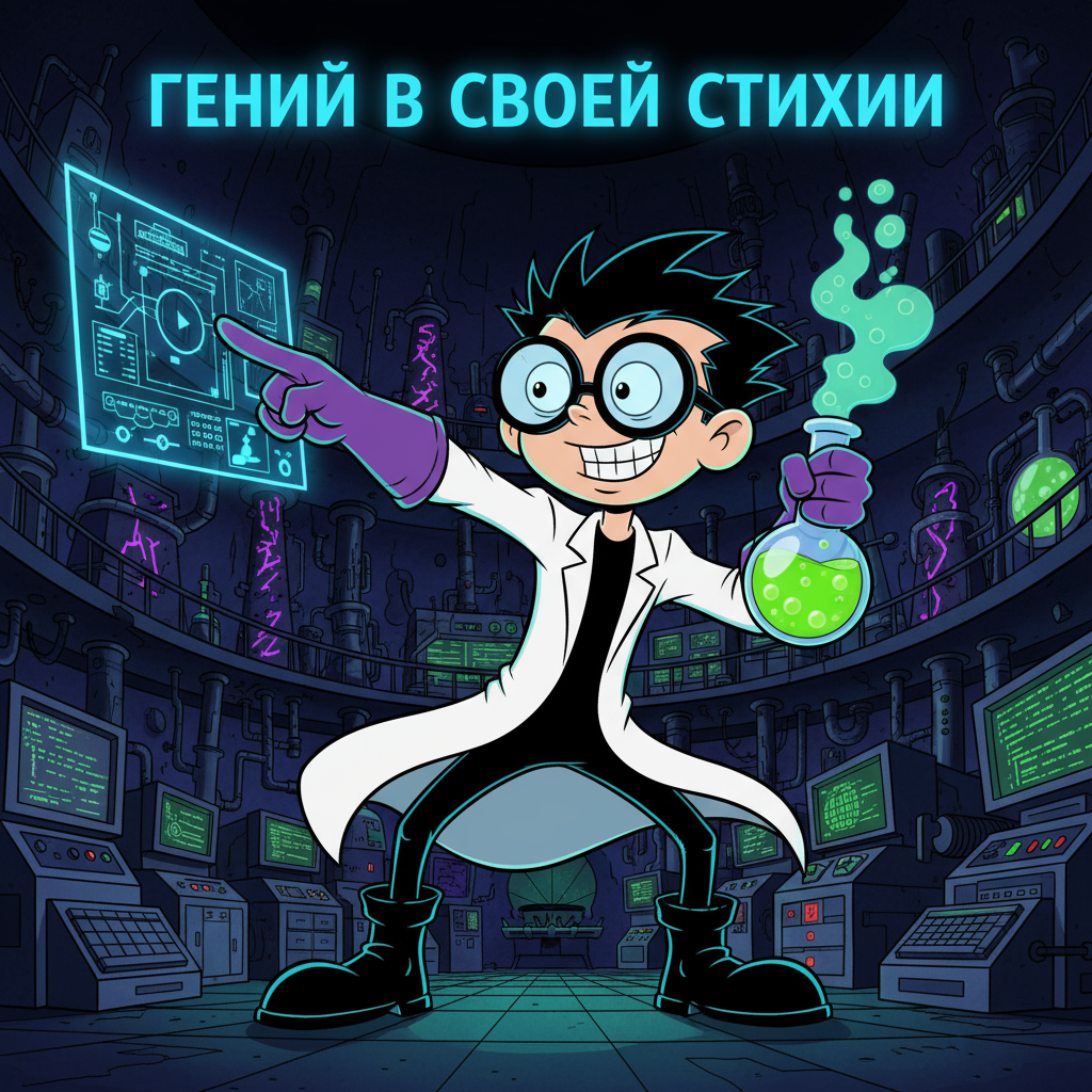 Сгенерировать фото или селфи в стиле персонажа «Лаборатория Декстера»