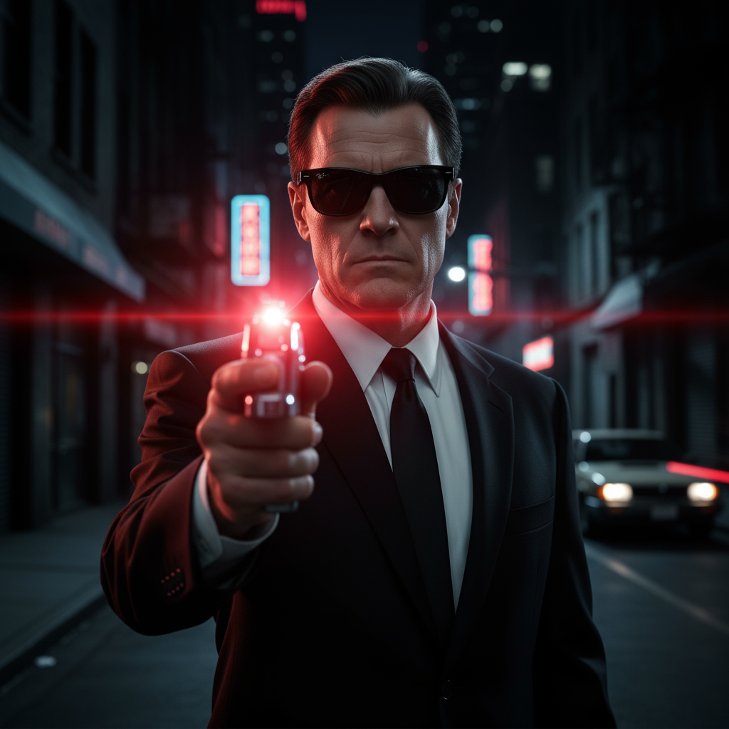 Сгенерировать фото или селфи в стиле персонажа «Люди в чёрном»