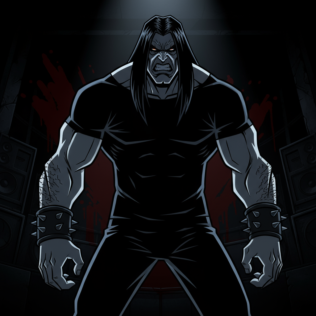 Сгенерировать фото или селфи в стиле персонажа «Металлопокалипсис»