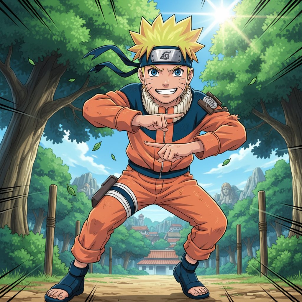 Сгенерировать фото или селфи в стиле персонажа «Наруто»