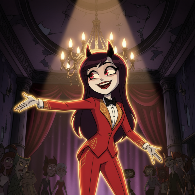 Сгенерировать фото или селфи в стиле персонажа "Отель Хазбин"