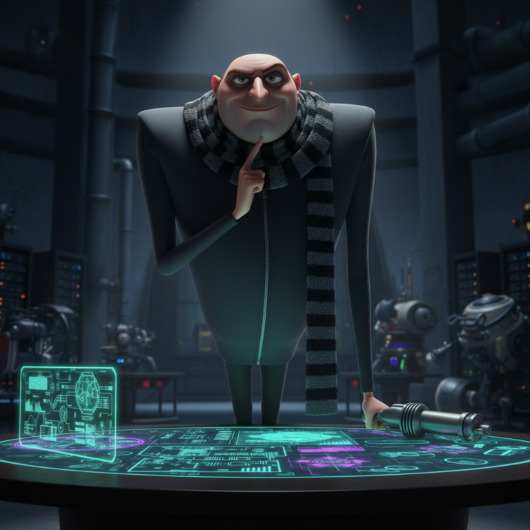 Сгенерировать фото или селфи в стиле персонажа "Гадкий я"