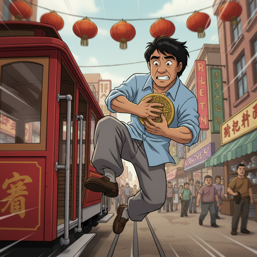 Сгенерировать фото или селфи в стиле персонажа «Приключения Джеки Чана»