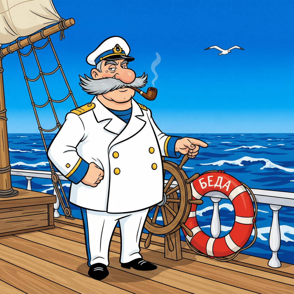 Сгенерировать фото или селфи в стиле персонажа "Приключения капитана Врунгеля"