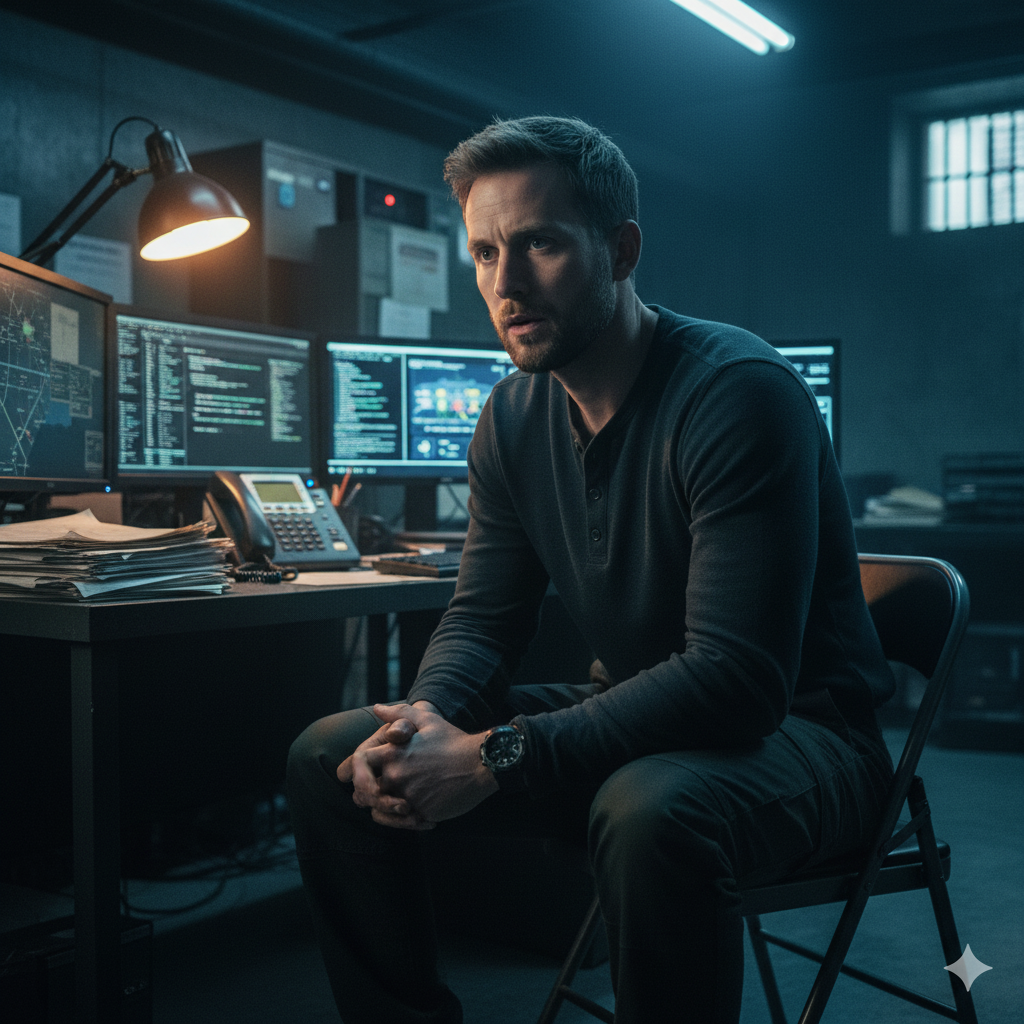 Сгенерировать фото или селфи в стиле сериала «Ночной агент»