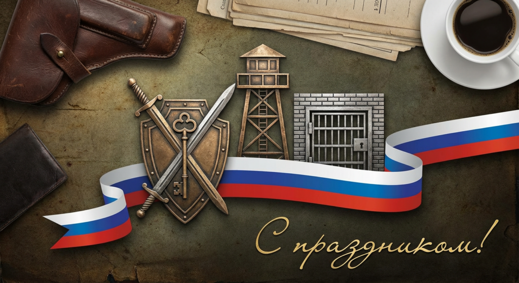 Создать открытку-картинку с поздравлением на День оперативного работника УИС с помощью нейросети