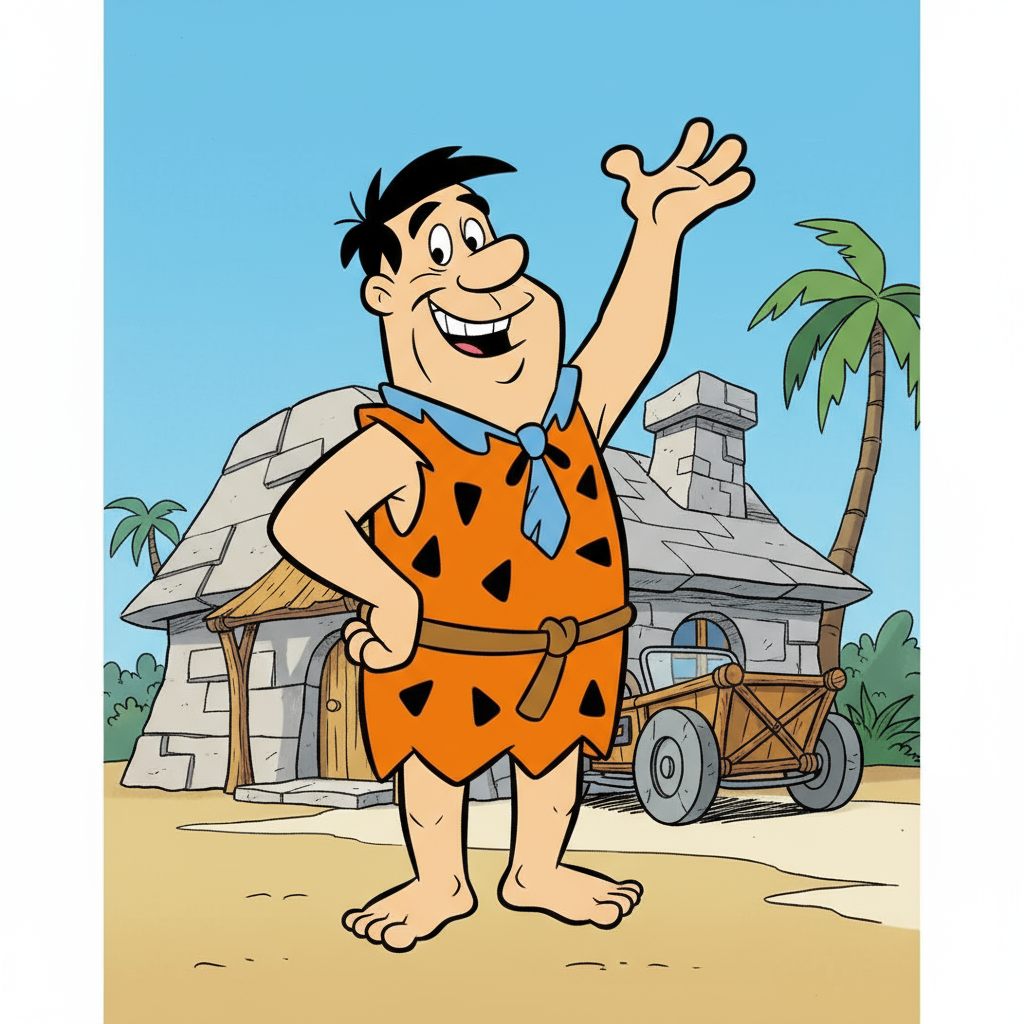 Сгенерировать фото или селфи в стиле персонажа «Флинтстоуны»