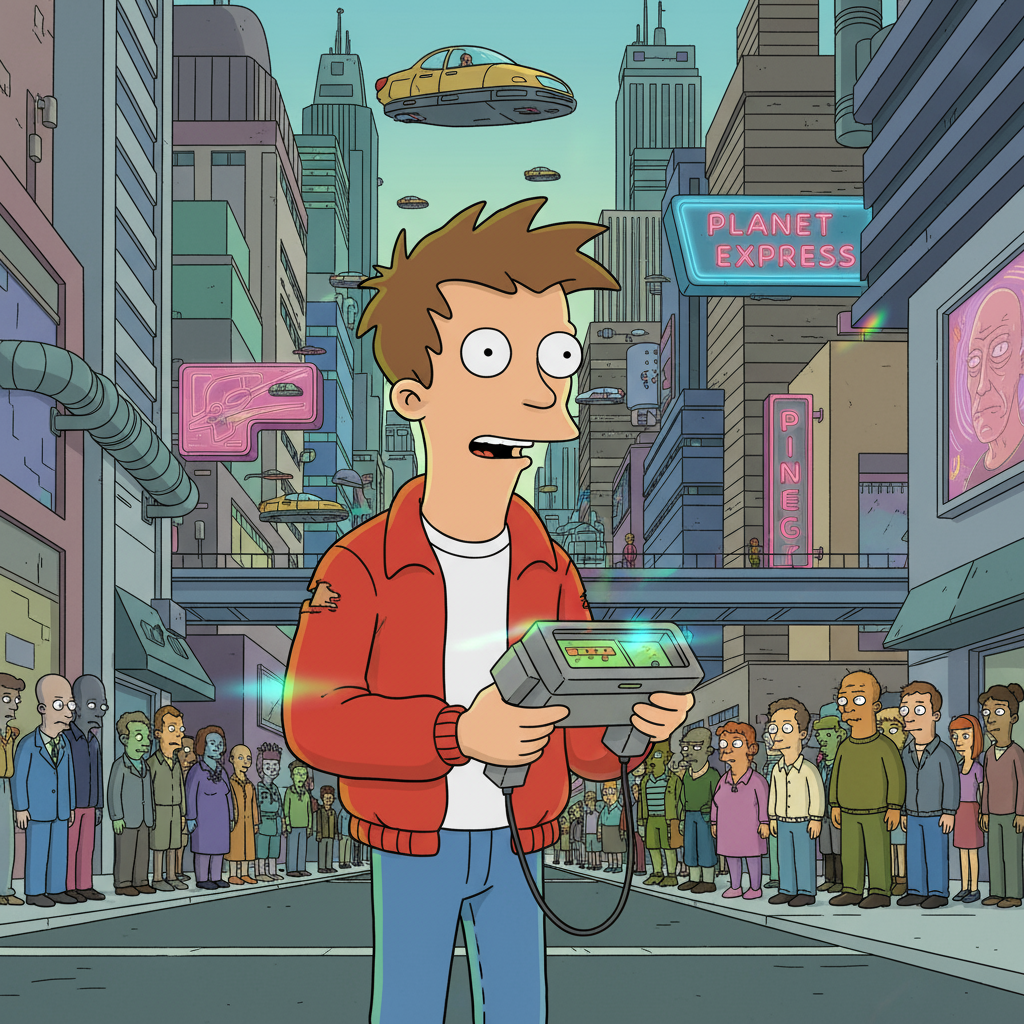 Сгенерировать фото или селфи в стиле персонажа «Футурама»