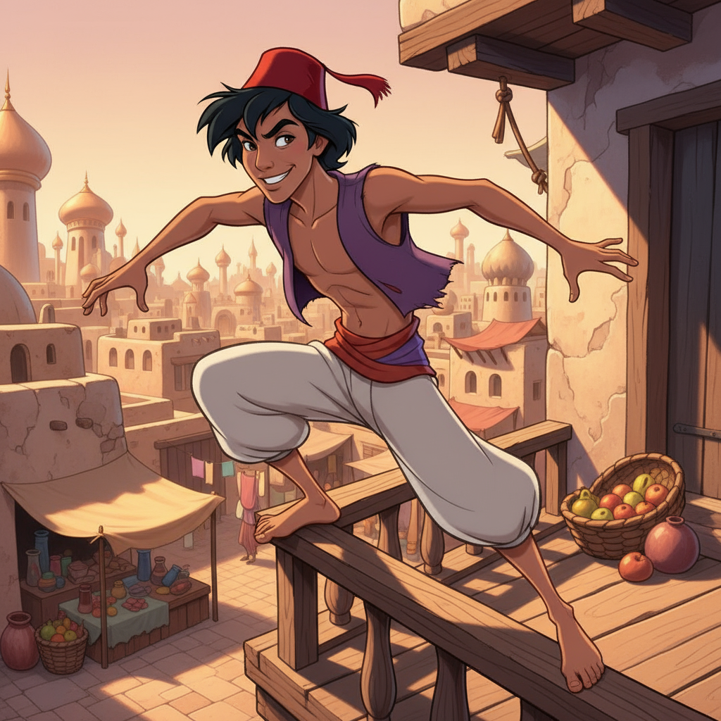 Сгенерировать фото или селфи в стиле персонажа «Аладдин»